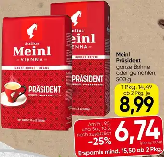Spar Meinl Präsident Angebot