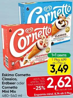 Spar Cornetto Classico, Erdbeer oder Cornetto Mini Mix Angebot