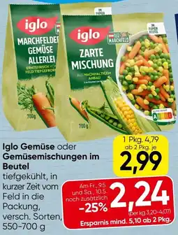 Spar Gemüse oder Gemüsemischungen Angebot
