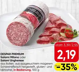Spar Salami Milano oder Salami Ungherese Angebot