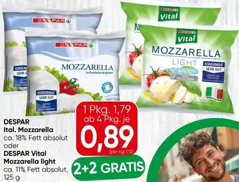 Spar Vital Mozzarella light Angebot