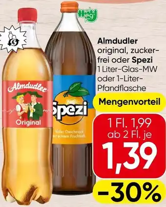 Spar Original, zucker- frei oder spezi Angebot
