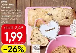 Spar Oliven Feta Ciabatta Angebot