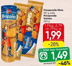 Spar Prinzenrolle Minis oder Prinzenrolle Schoko Angebot