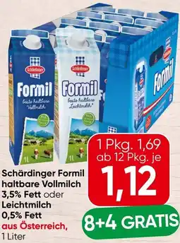 Spar Formil haltbare Vollmilch Angebot