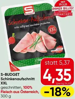 Spar Schinkenaufschnitt Angebot