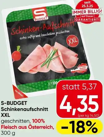 Spar Schinkenaufschnitt Angebot