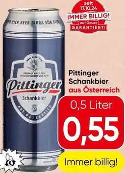 Spar Pittinger Schankbier Angebot