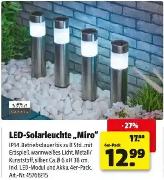 Hagebau Led-solarleuchte miro Angebot