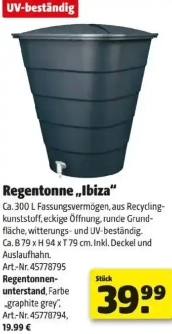 Hagebau Regentonne Ibiza Angebot