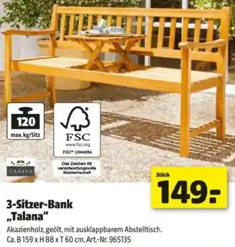 Hagebau 3-Sitzer-Bank Talana Angebot