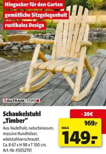 Hagebau Schaukelstuhl Timber Angebot