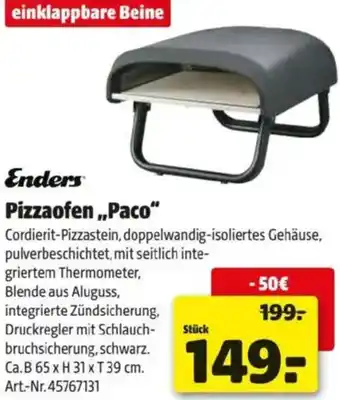 Hagebau Pizzaofen Paco Angebot