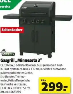 Hagebau Gasgrill Minnesota 3 Angebot