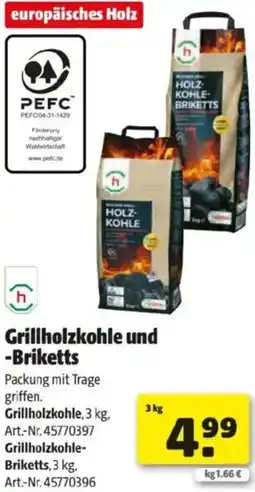 Hagebau Grillholzkohle und -Briketts Angebot