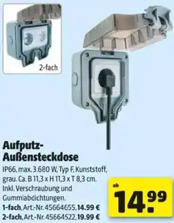 Hagebau Aufputz- Außensteckdose Angebot