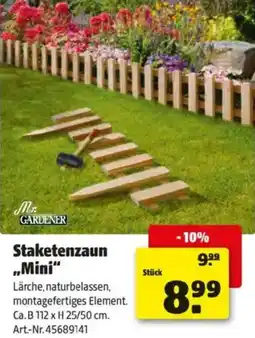 Hagebau Staketenzaun Mini Angebot