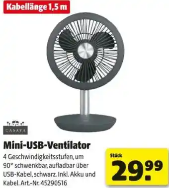 Hagebau Mini-USB-Ventilator Angebot