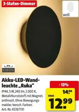 Hagebau Akku-LED-Wand- leuchte Ruka Angebot