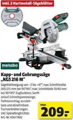 Hagebau Kapp- und Gehrungssäge Angebot