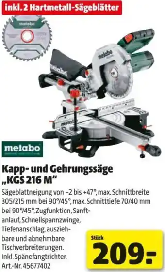 Hagebau Kapp- und Gehrungssäge Angebot