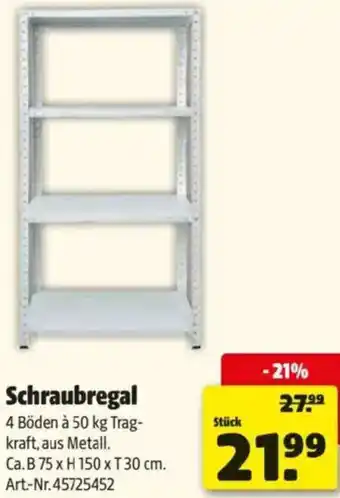 Hagebau Schraubregal Angebot