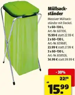 Hagebau Müllsack- ständer Angebot