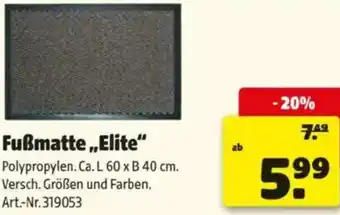 Hagebau Fußmatte Elite Angebot