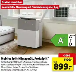 Hagebau Mobiles Split-Klimagerät PortaSplit Angebot