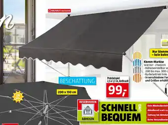 Bauhaus Klemm-Markise Angebot