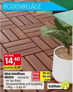Bauhaus Klick-Holzfliese AKAZIE Angebot
