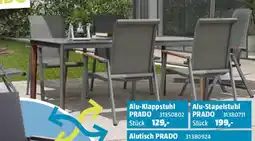 Bauhaus Alu-Stapelstuhl PRADO 31380711 Stück 199,- Angebot