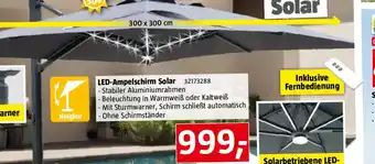 Bauhaus LED-Ampelschirm Solar Angebot