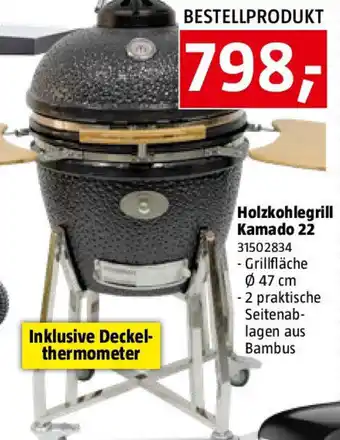 Bauhaus Holzkohlegrill Kamado 22 Angebot