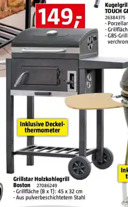 Bauhaus Grillstar Holzkohlegrill Boston Angebot