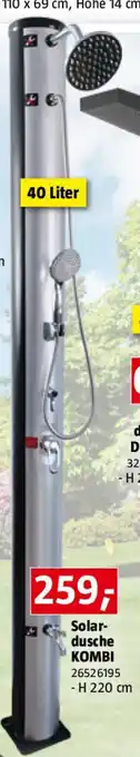 Bauhaus Solar- dusche KOMBI Angebot