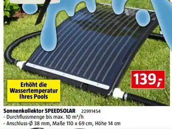 Bauhaus Sonnenkollektor SPEEDSOLAR Angebot