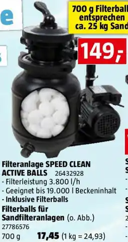 Bauhaus Filteranlage speed clean active balls Angebot