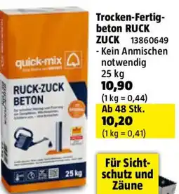 Bauhaus Trocken-Fertig- beton RUCK-ZUCK Angebot