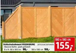 Bauhaus Sichtschutzelement REGENSBURG Angebot