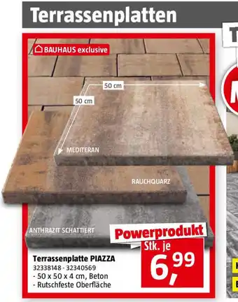 Bauhaus Terrassenplatte PIAZZA Angebot