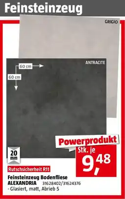 Bauhaus Feinsteinzeug Bodenfliese ALEXANDRIA Angebot