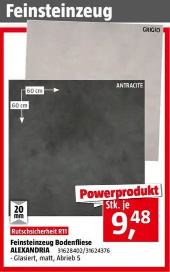 Bauhaus Feinsteinzeug Bodenfliese ALEXANDRIA Angebot
