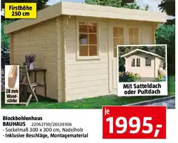 Bauhaus Blockbohlenhaus BAUHAUS Angebot