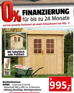 Bauhaus Blockbohlenhaus Angebot