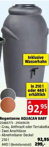 Bauhaus Regentonne AQUACAN BABY Angebot