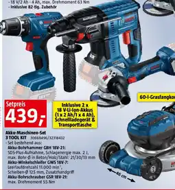 Bauhaus Akku-Maschinen-Set 3 Tool Kit Angebot