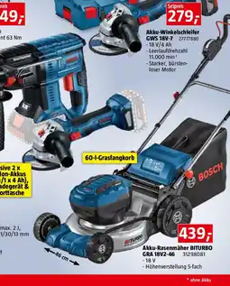 Bauhaus Akku-Rasenmäher BITURBO GRA 18V2-46 Angebot