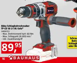 Bauhaus Akku-Schlagbohrschrauber TP-CD 18 Li-i BL-Solo Angebot