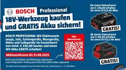 Bauhaus 18V-Werkzeug kaufen und GRATIS Akku sichern Angebot
